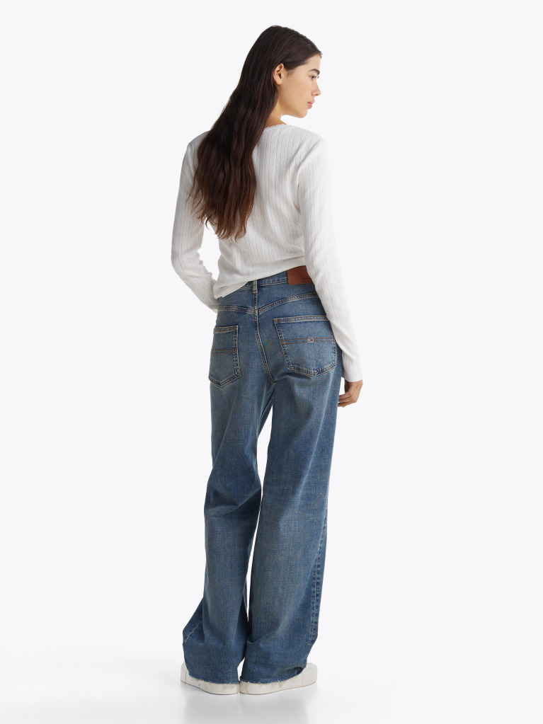 Denim Jeans Relaxati Cu Talie Medie Mia  Femei
