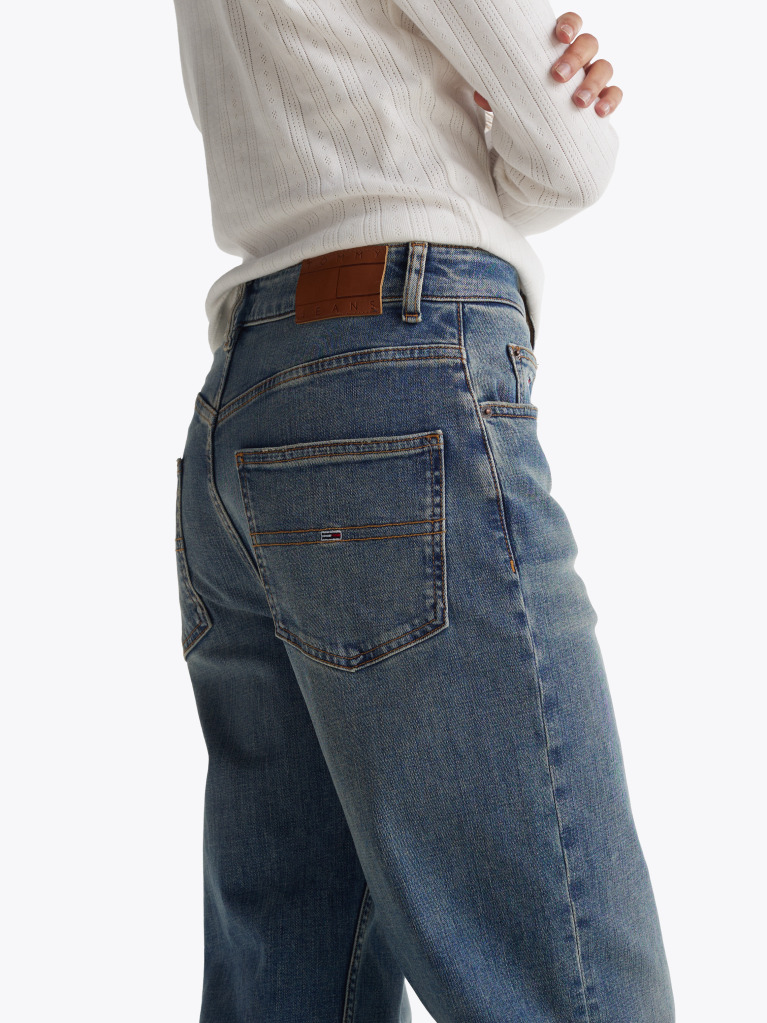 Denim Jeans Relaxati Cu Talie Medie Mia  Femei