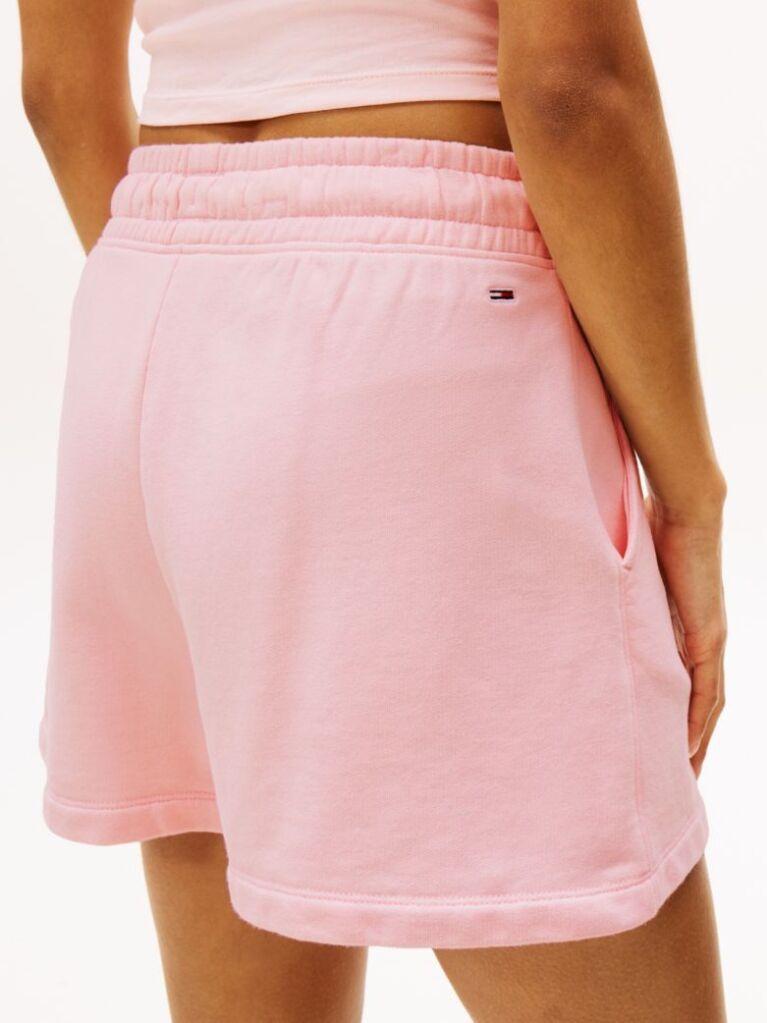 Roz Pantaloni Scurti Relaxate Din Material De Trening  Femei