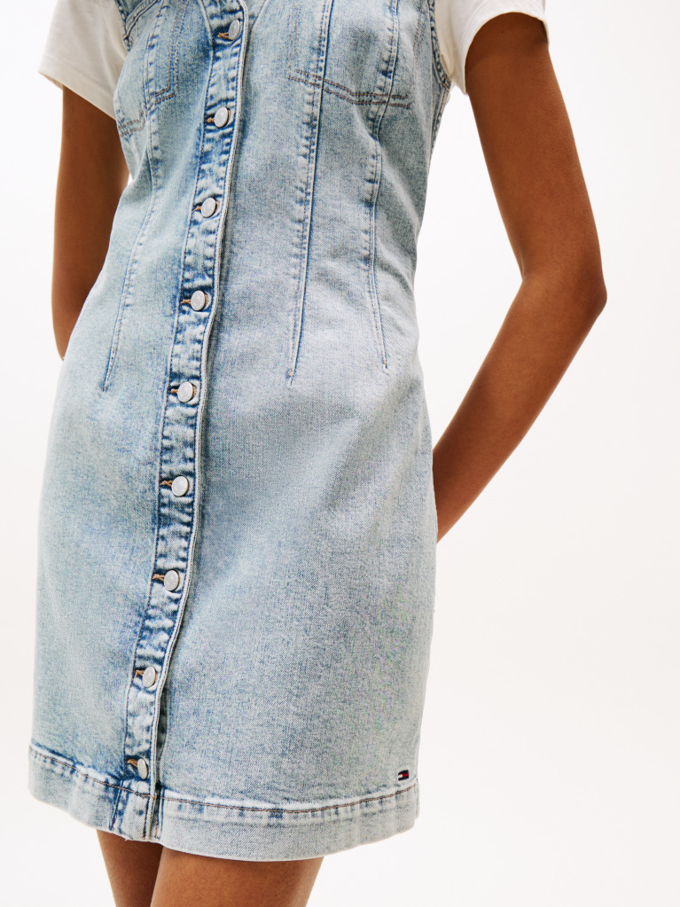Denim Rochie Slim Mini Din Denim Cu Decolteu In V  Femei