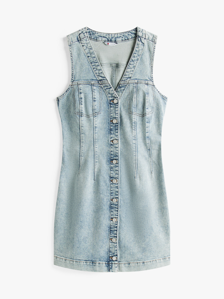 Denim Rochie Slim Mini Din Denim Cu Decolteu In V  Femei