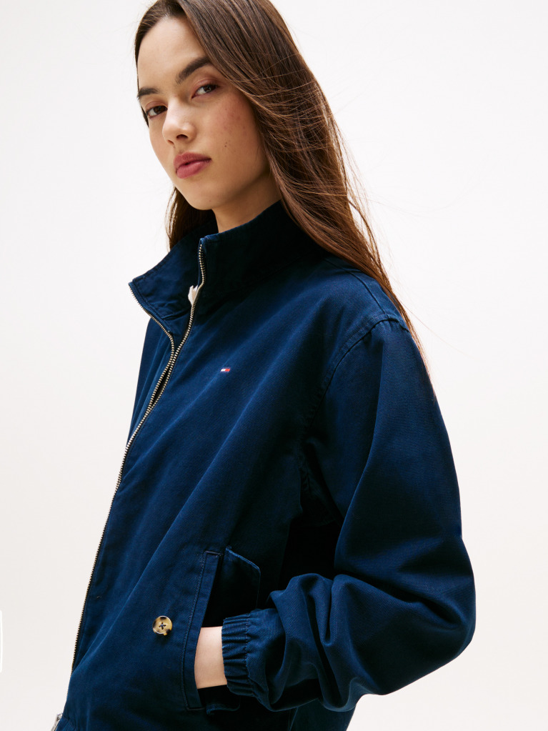 Blue Zip-Thru Collared Jacket  Women