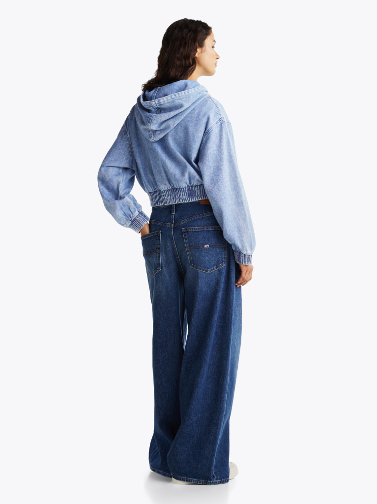 Denim Hanorac Cropped Din Denim  Femei
