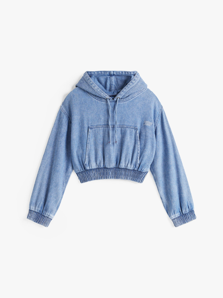 Denim Hanorac Cropped Din Denim  Femei