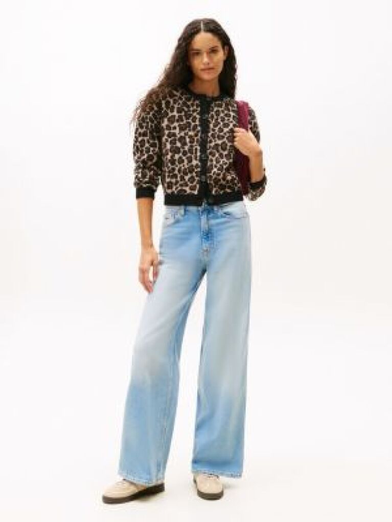 Denim Jeansi Claire Cu Talie Inalta Si Croiala Larga  Femei