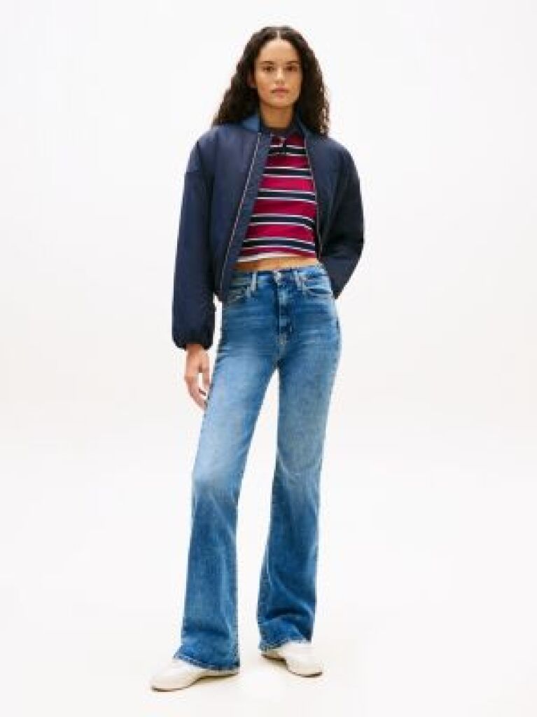 Denim High Rise Skinny Flared Leg Jeans  Women