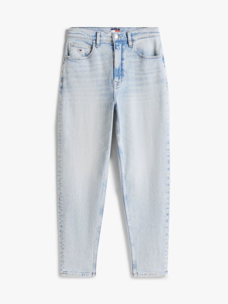 Denim Jeansi Mom Cu Talie Ultra-Inalta Si Croiala Tapered  Femei