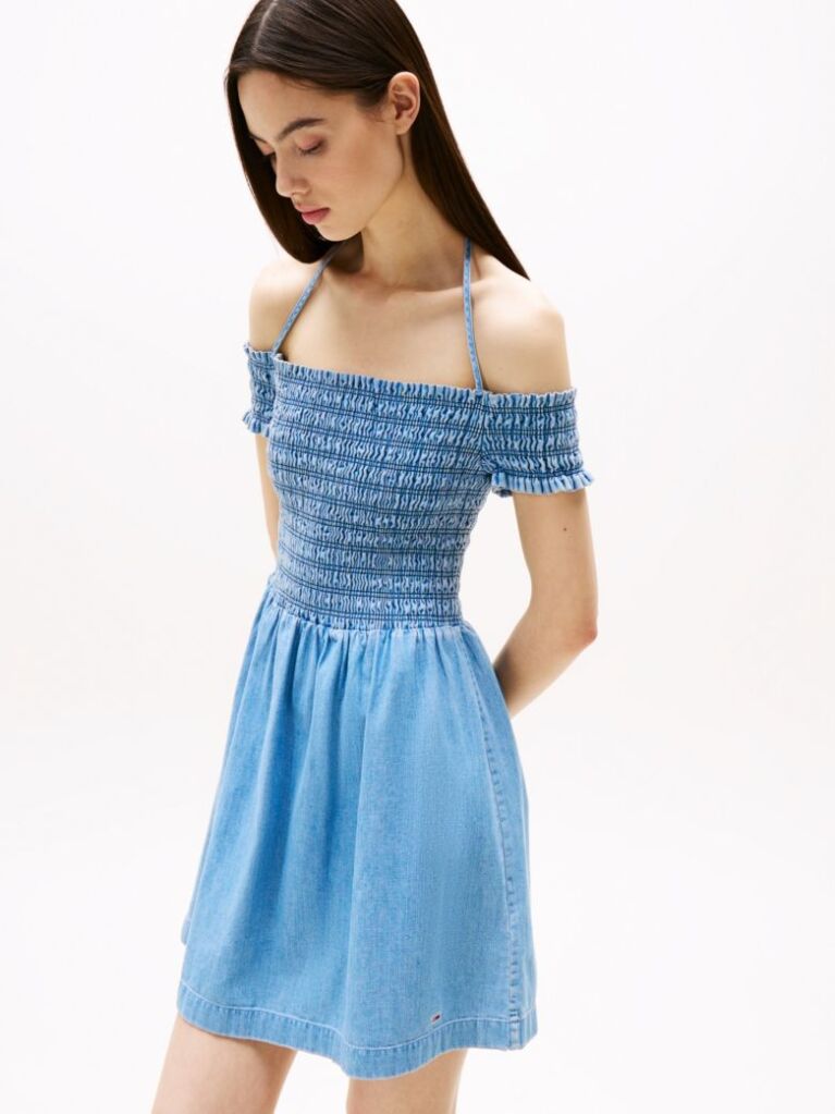 Denim Rochie Mini Chambray Fit-And-Flare  Femei