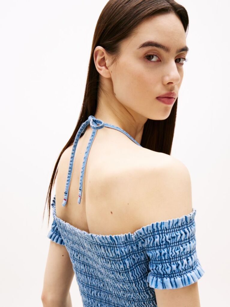Denim Rochie Mini Chambray Fit-And-Flare  Femei