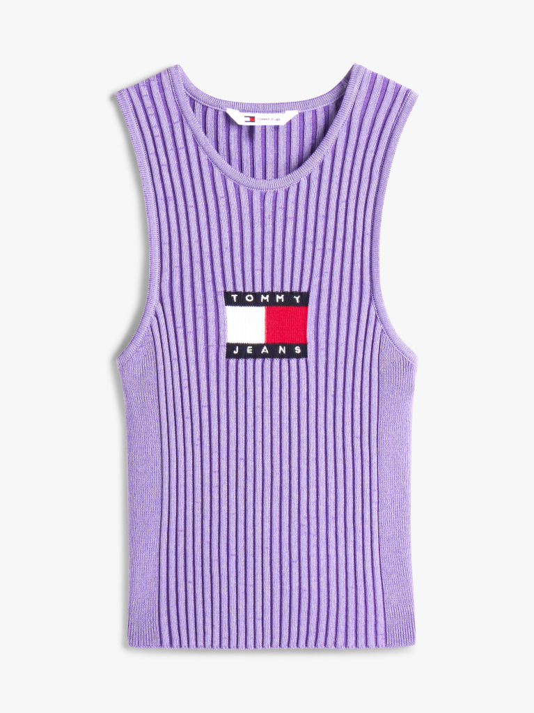 Mov Top Slim Cu Bretele Racerback Ribbed  Femei