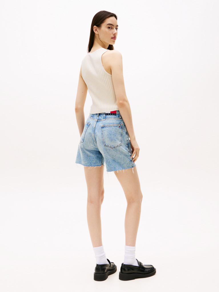 Bej Top Slim Cu Bretele Racerback Ribbed  Femei