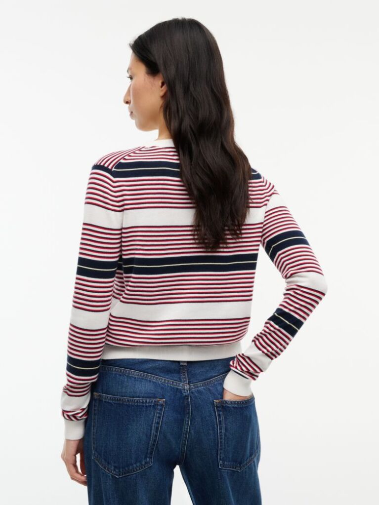 Multi Cardigan Cu Croiala Slim Guler Clasic Si Steag Brodat  Femei