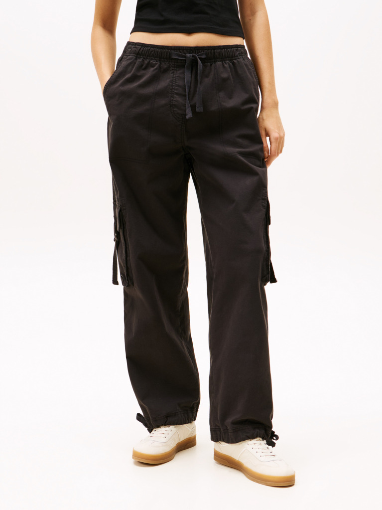 Negru Pantaloni Cargo Largi  Femei