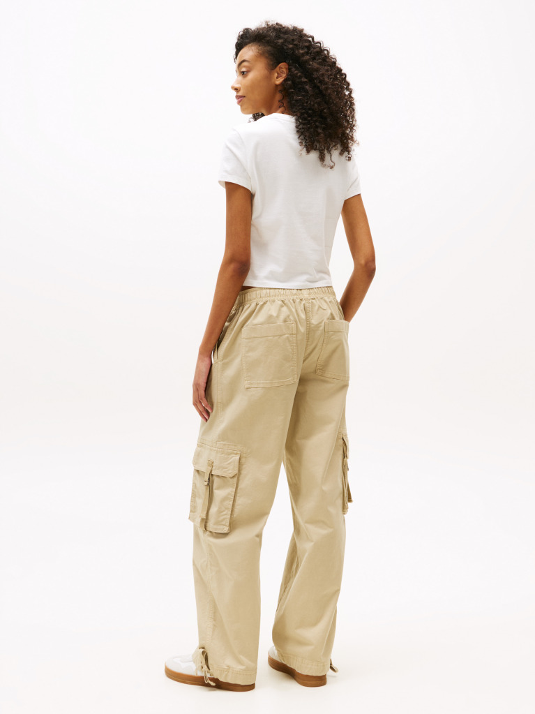 Khaki Pantaloni Cargo Largi  Femei