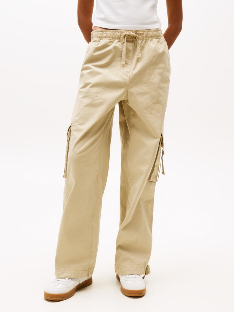 Khaki Pantaloni Cargo Largi  Femei