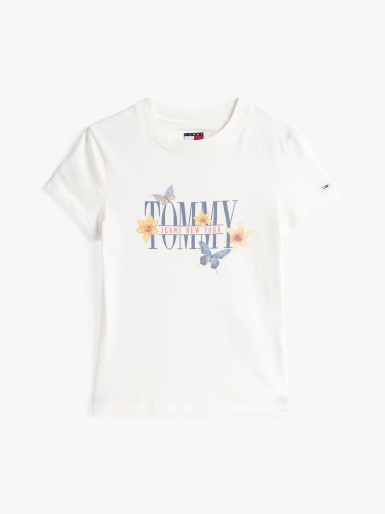 Bej Tricou Butterfly Cu Croiala Slim  Femei
