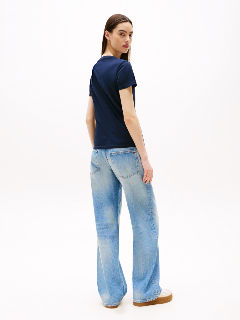 Blue Tricou Regular Essential Cu Logo  Femei
