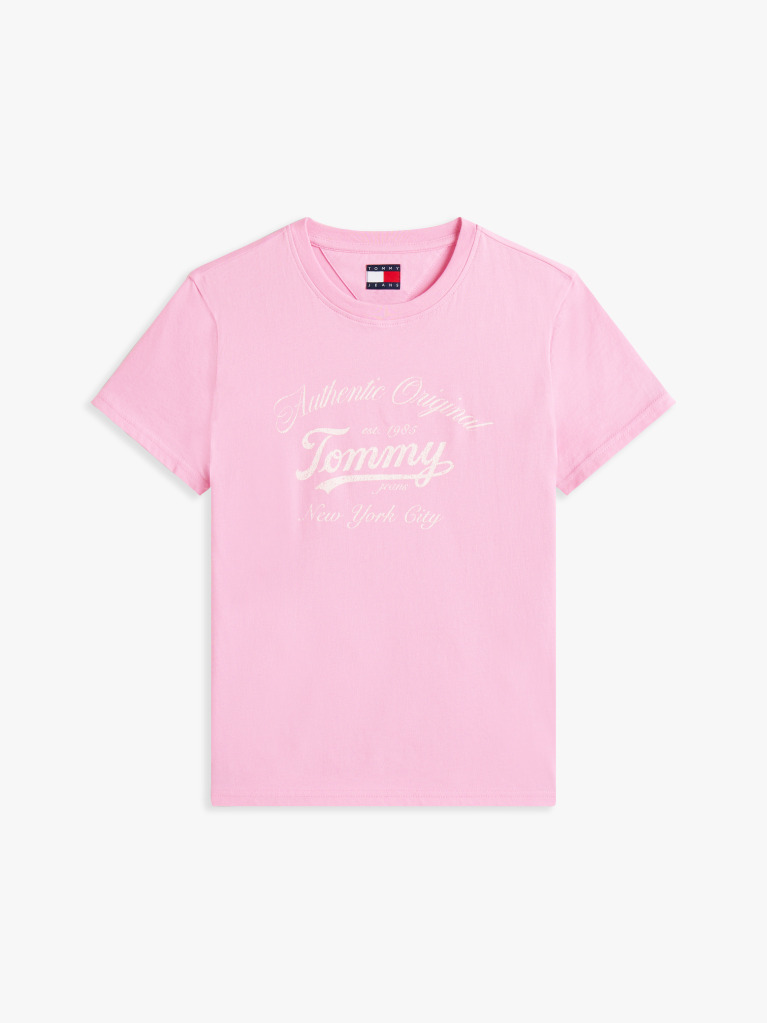 Roz Tricou Regular Essential Cu Logo  Femei