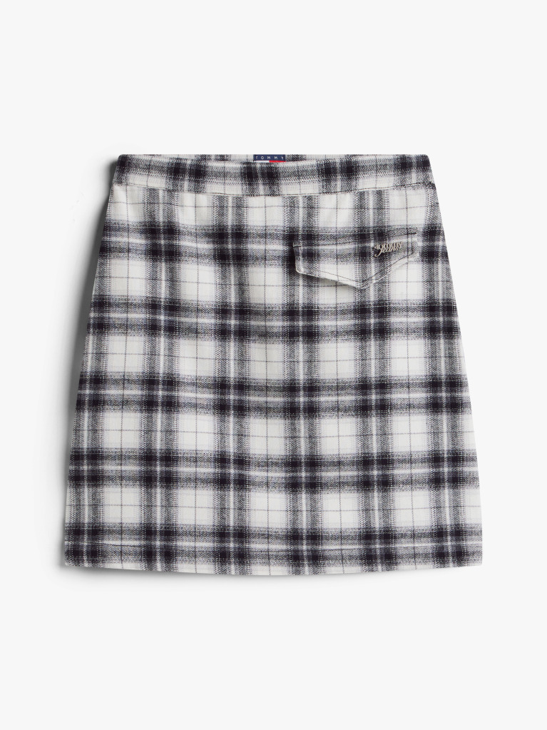 Bej Fusta Mini Din Flanel Evazata Cu Talie Inalta  Femei