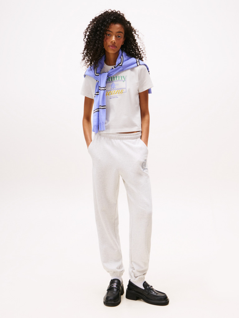 Bej Tricou Crest Regular Cu Steagul  Femei