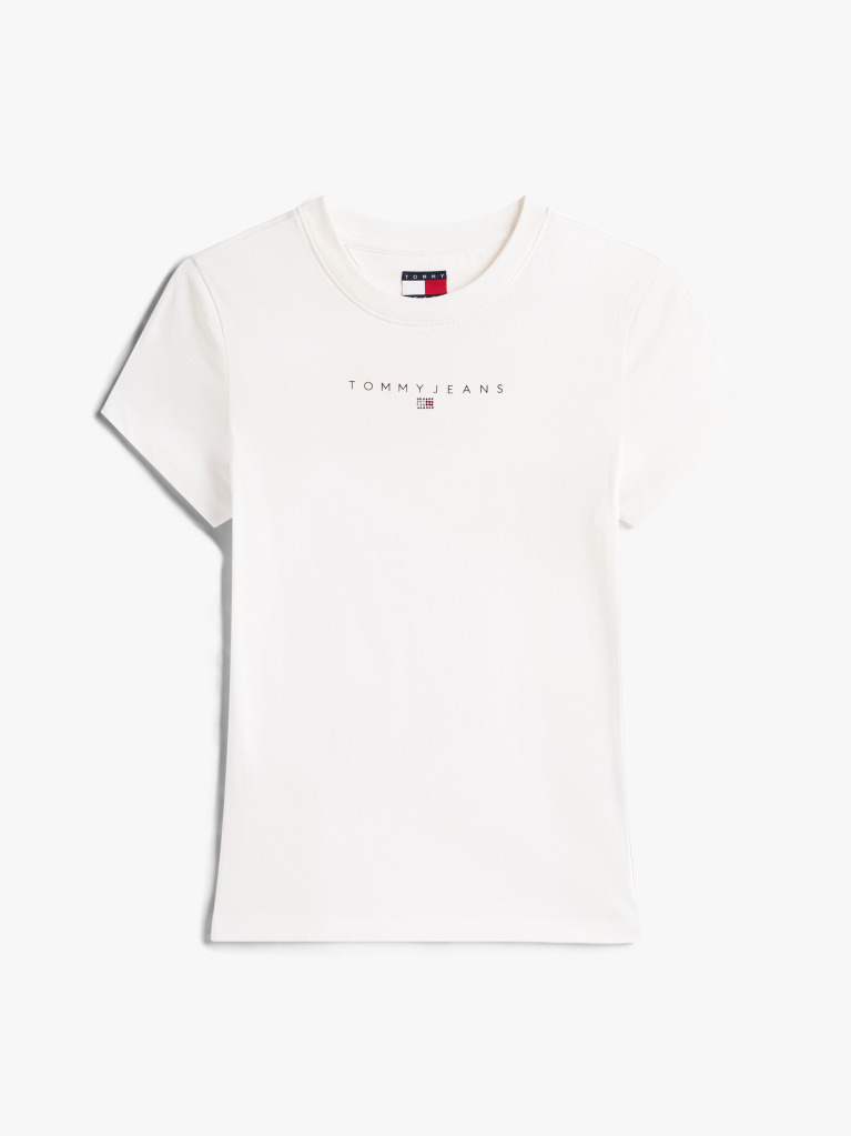 Alb Tricou Slim Bling Linear  Femei