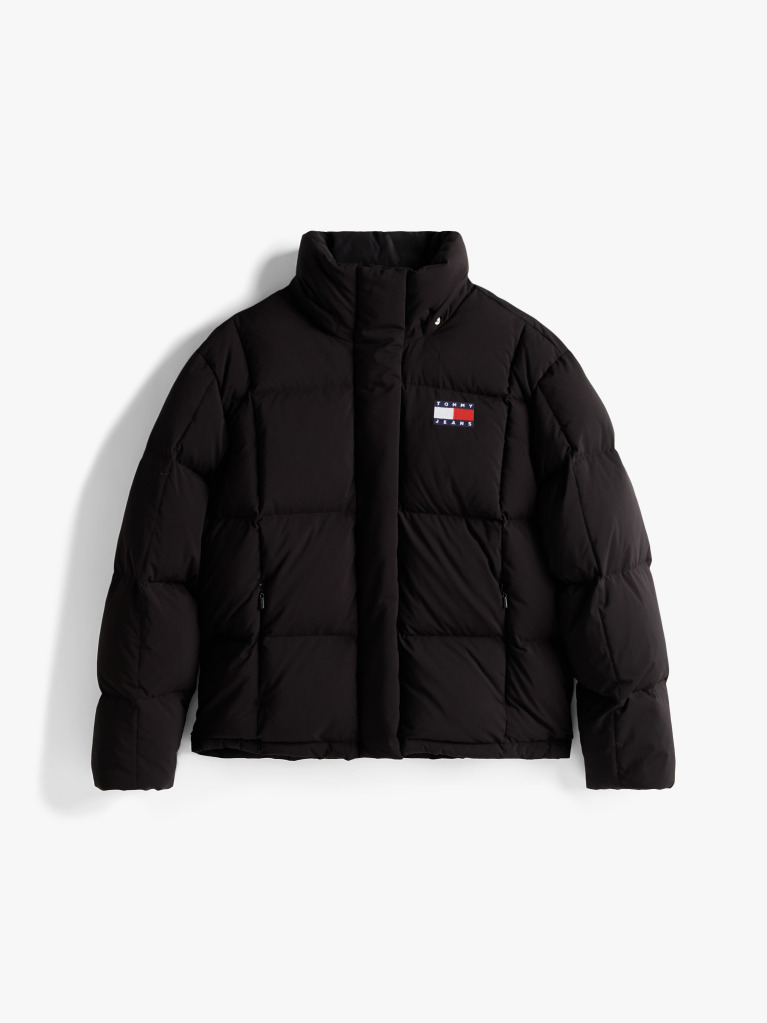 Black Down Hooded Alaska Puffer Jacket  Women