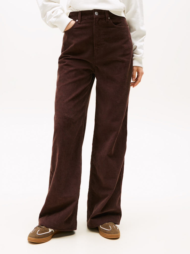 Maro Pantaloni Claire Din Catifea Wide Leg Cu Talie Inalta  Femei
