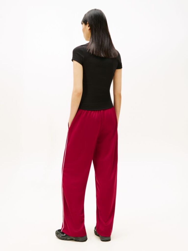Negru Essential Tricou Rib Slim Cu Logo  Femei