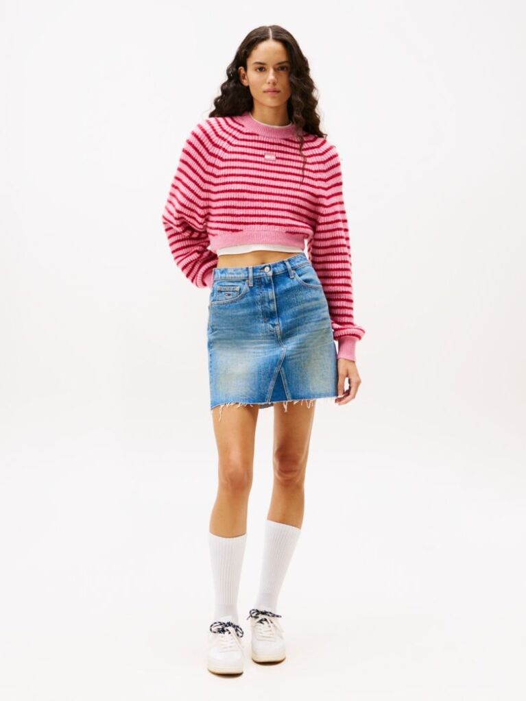 Denim Fusta Mom  Femei