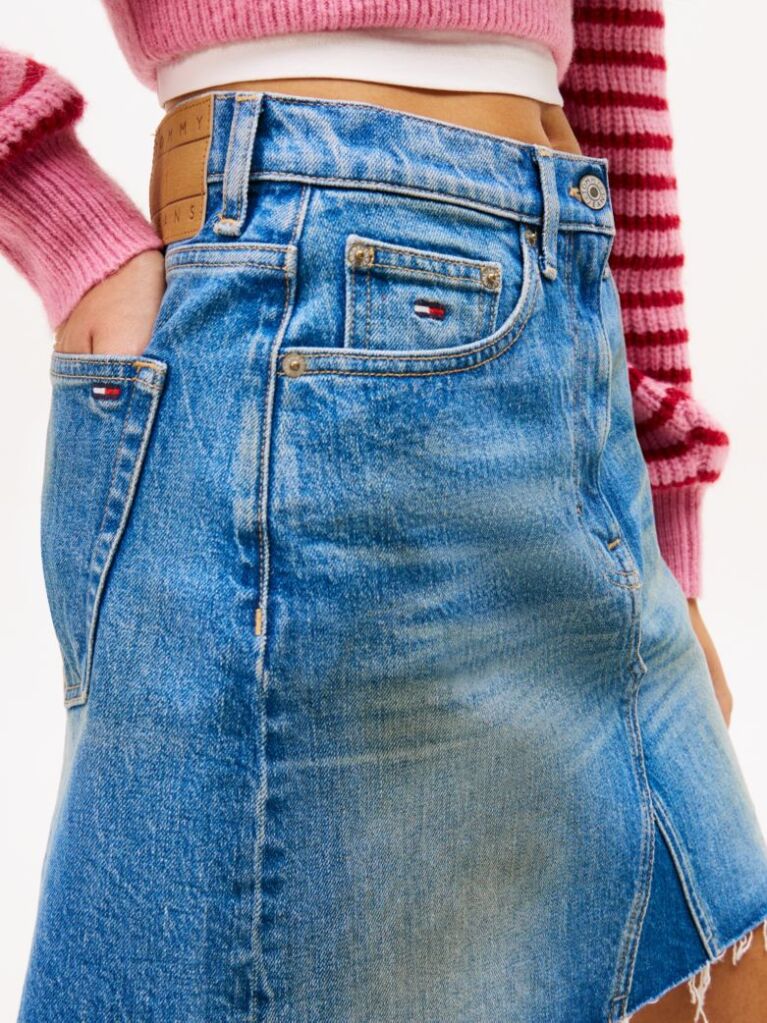 Denim Fusta Mom  Femei