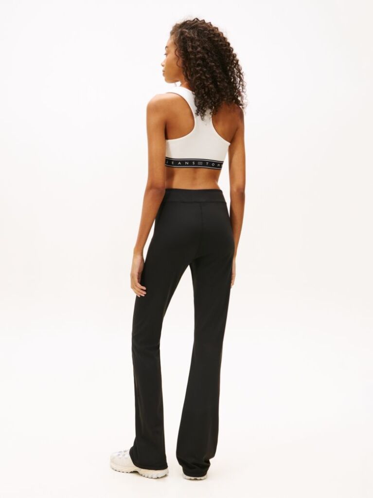 Negru Colanti Slim Cu Talie Inalta Evazati  Femei