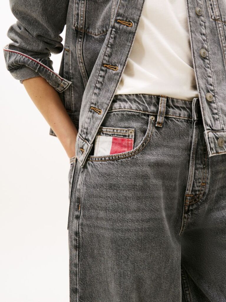 Denim Blugi Relaxati Cu Talie Medie Si Wide Leg  Femei