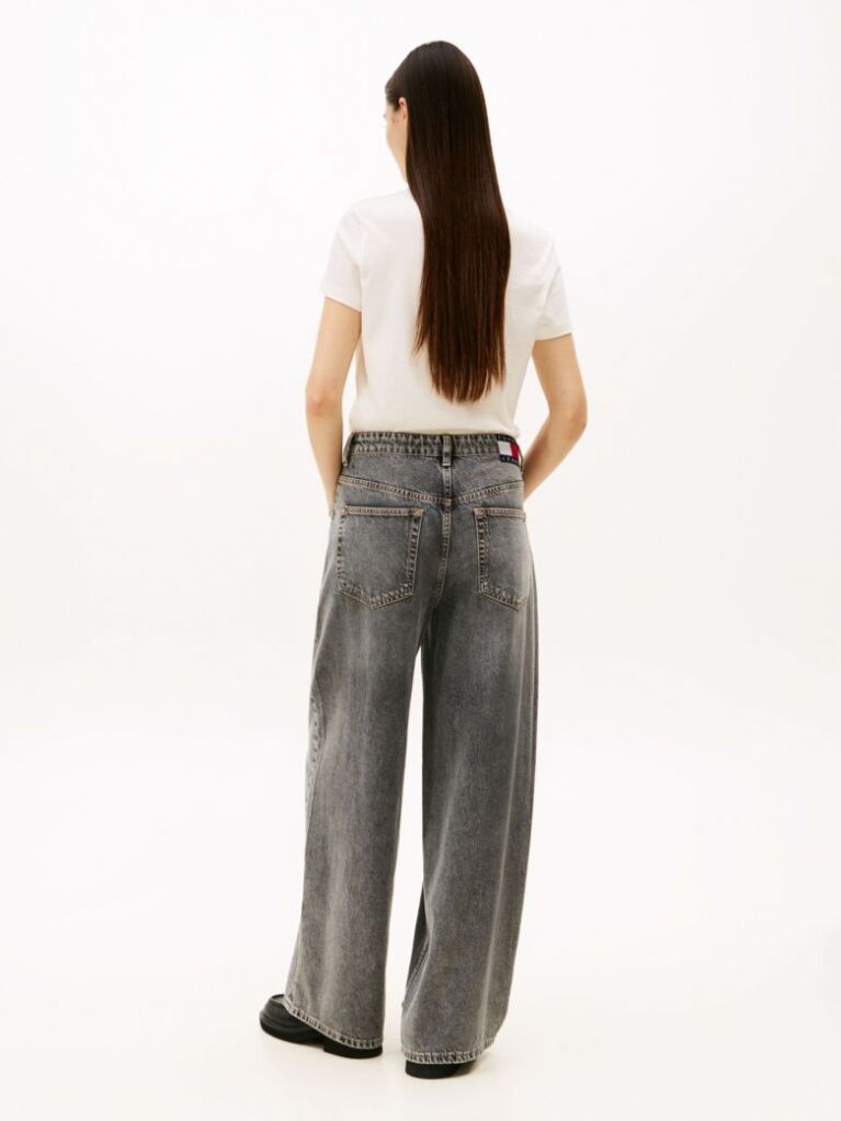 Denim Blugi Relaxati Cu Talie Medie Si Wide Leg  Femei