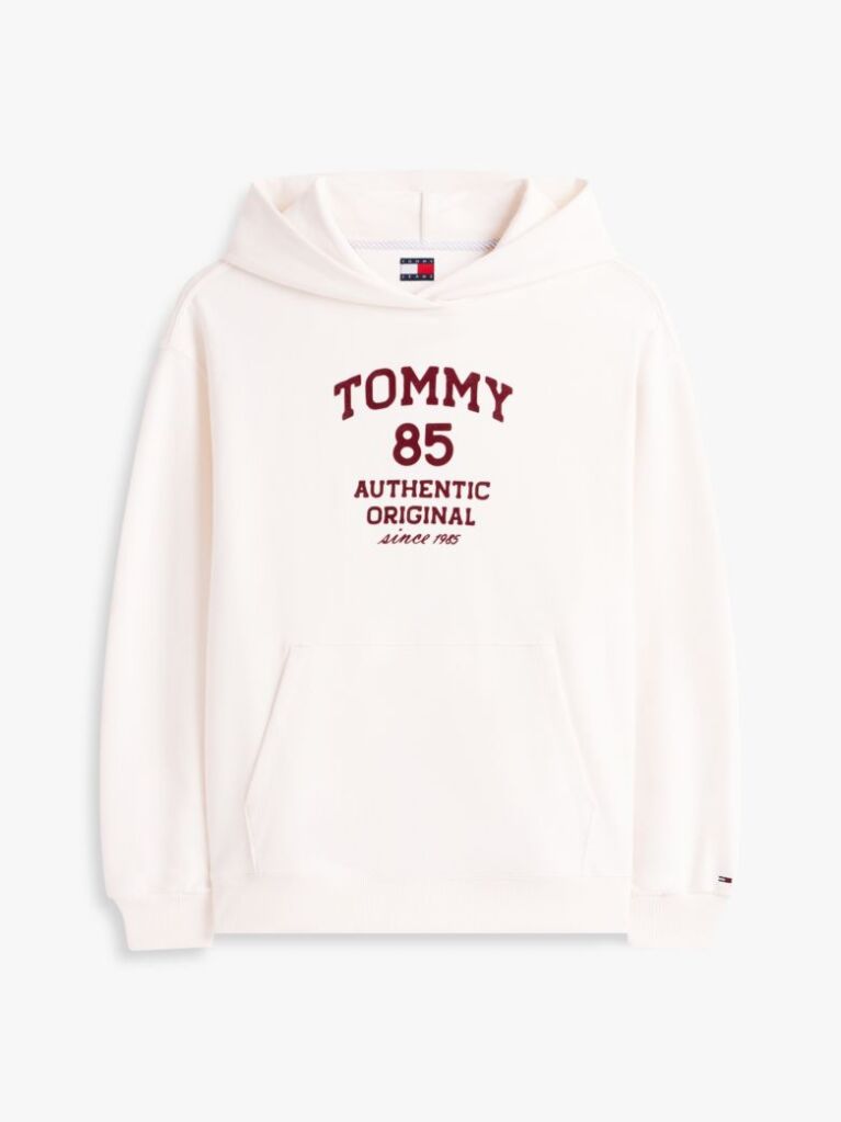 Alb 1985 Flock Hanorac Oversized Cu Logo  Femei
