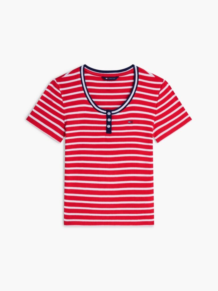 Multi Slim Henley T-Shirt  Women