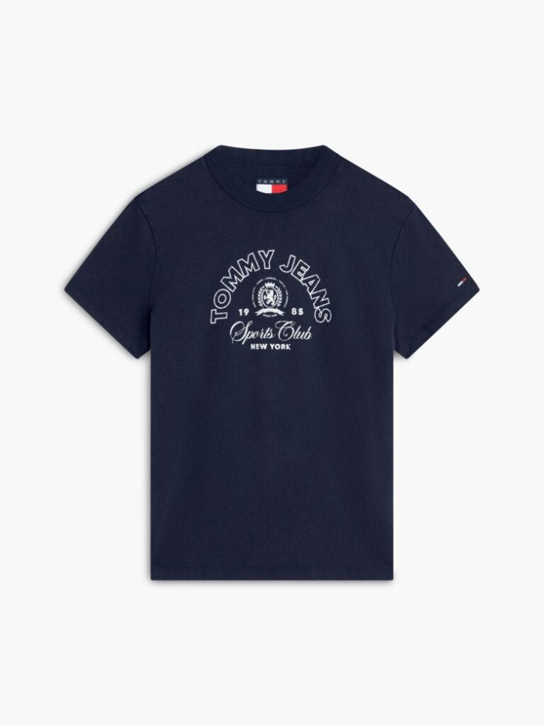 Blue T-Shirt Heritage Cu Croiala Regular Si Logo  Femei