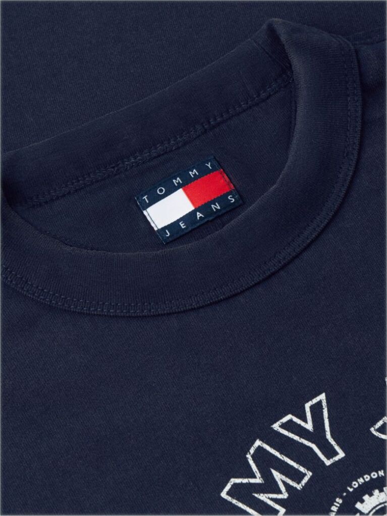 Blue T-Shirt Heritage Cu Croiala Regular Si Logo  Femei