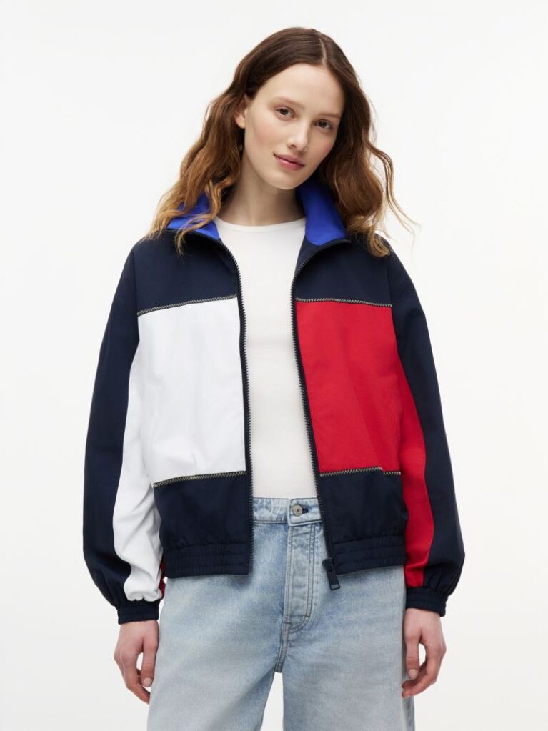 Blue Jacheta De Vant Oversized Regatta Cu Logo Pe Spate  Femei