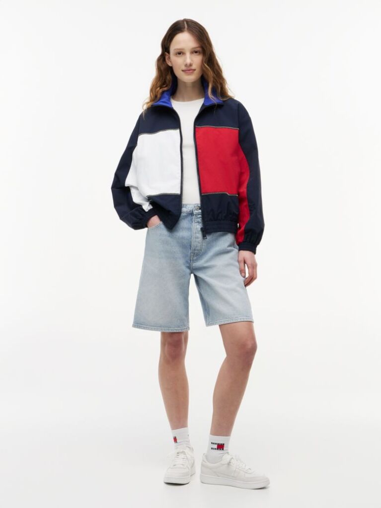 Blue Jacheta De Vant Oversized Regatta Cu Logo Pe Spate  Femei