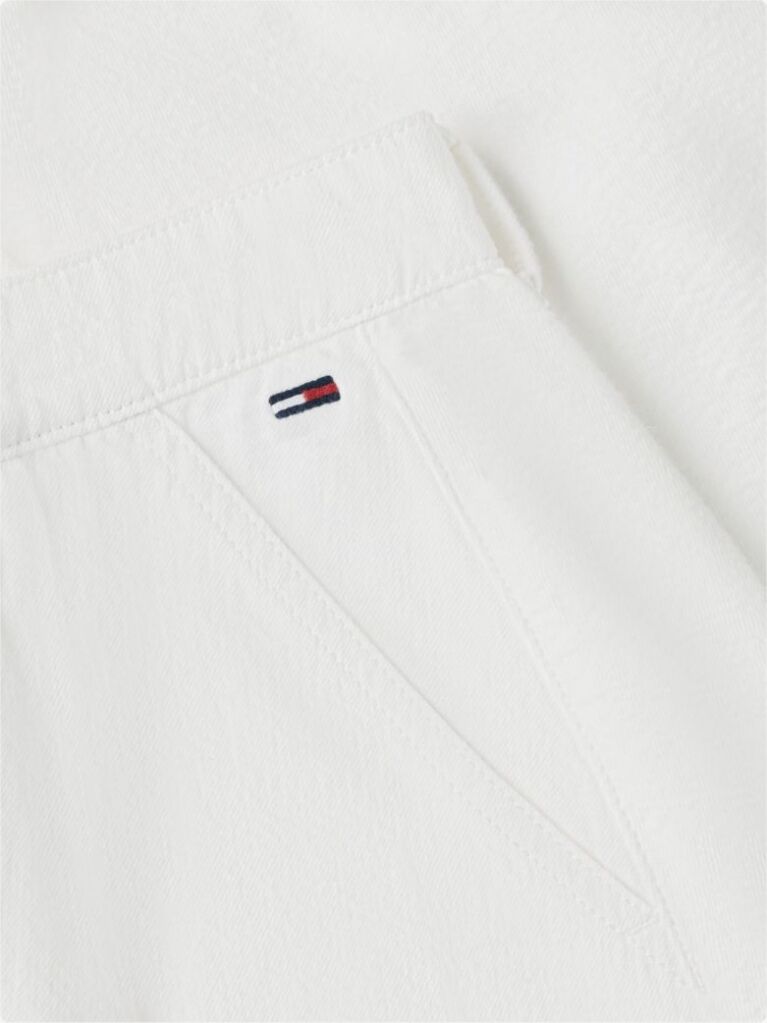 White Textured Twill Pleated Flared Mini Skirt  Women