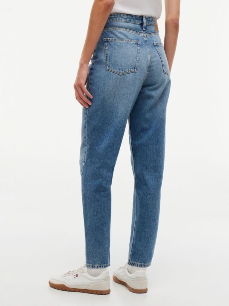Denim High Rise Tapered Leg Mom Jeans  Women
