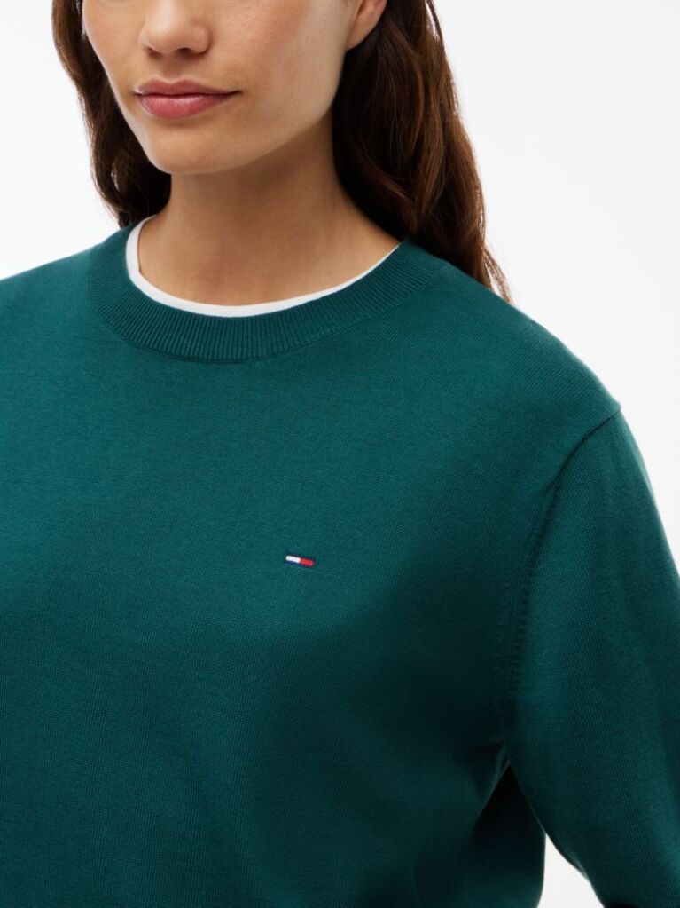 Verde Pulover Cu Guler Clasic Si Croiala Boxy  Femei