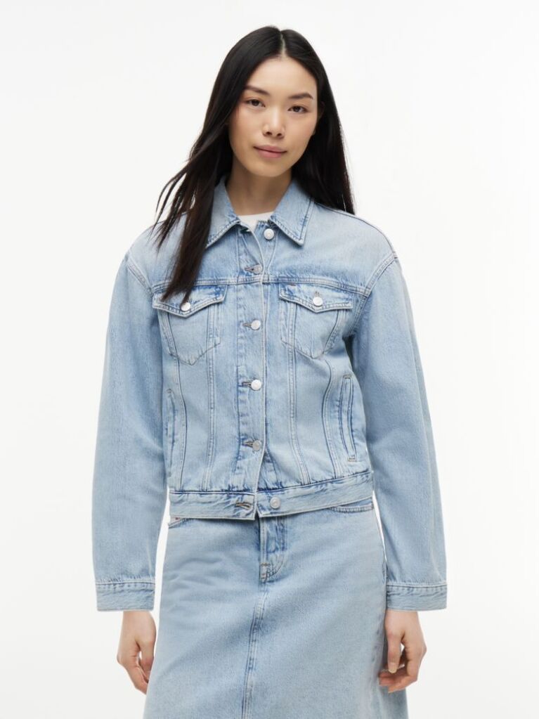Denim Vintage Relaxed Denim Trucker Jacket  Women