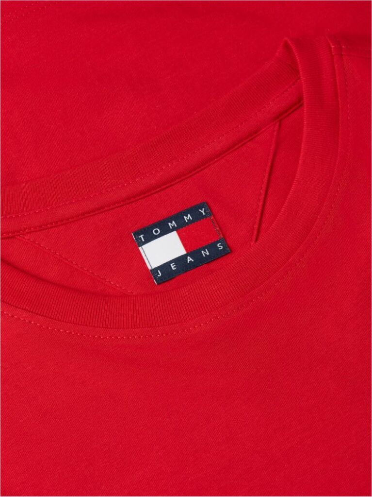 Rosu Tricou Din Jersey Cu Logo Si Croiala Slim  Femei