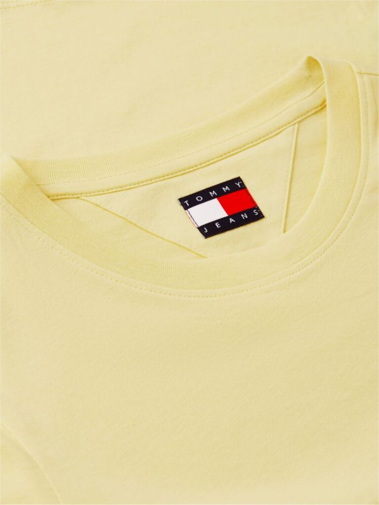 Galben Tricou Din Jersey Cu Logo Si Croiala Slim  Femei