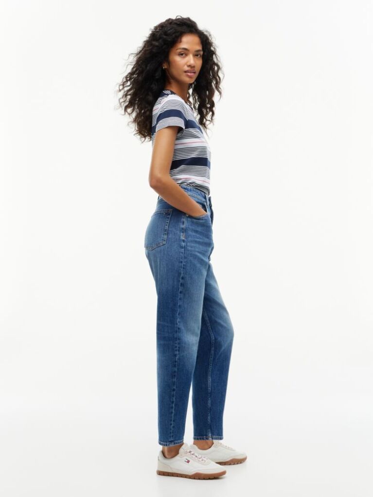 Denim High Rise Tapered Mom Jeans  Women