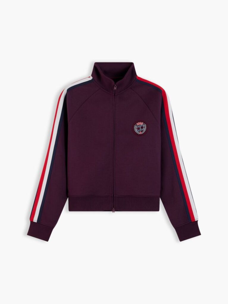 Purple Global Stripe Crest Track Jacket  Women