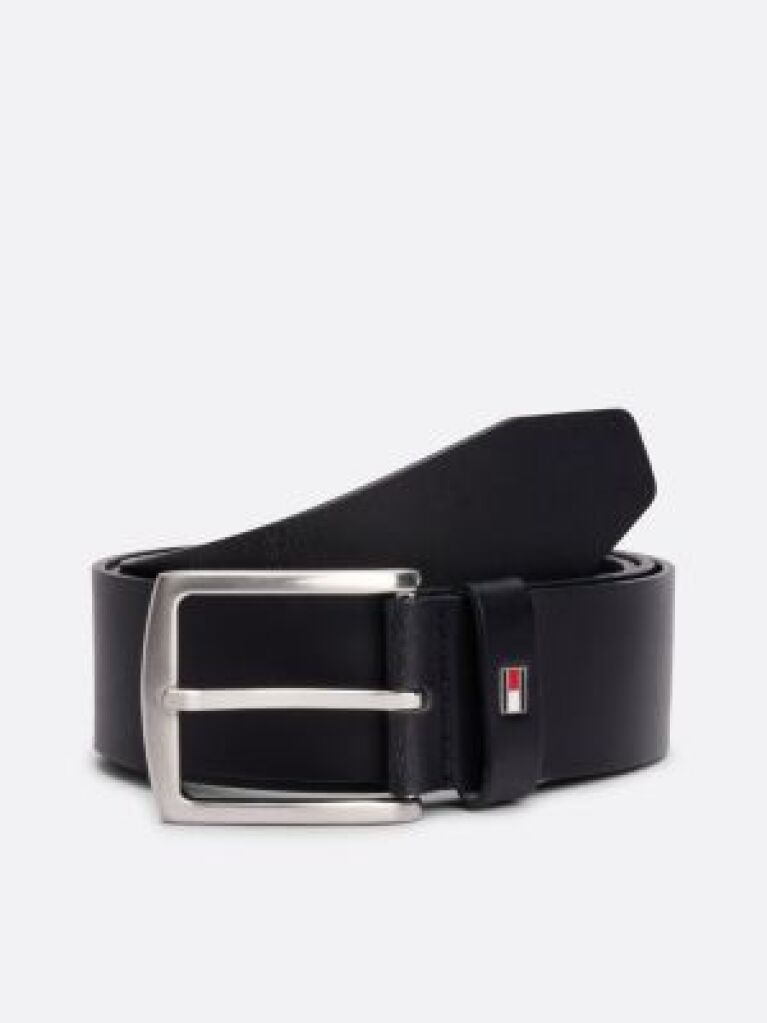 Blue Denton Flag Logo Leather Belt  Men