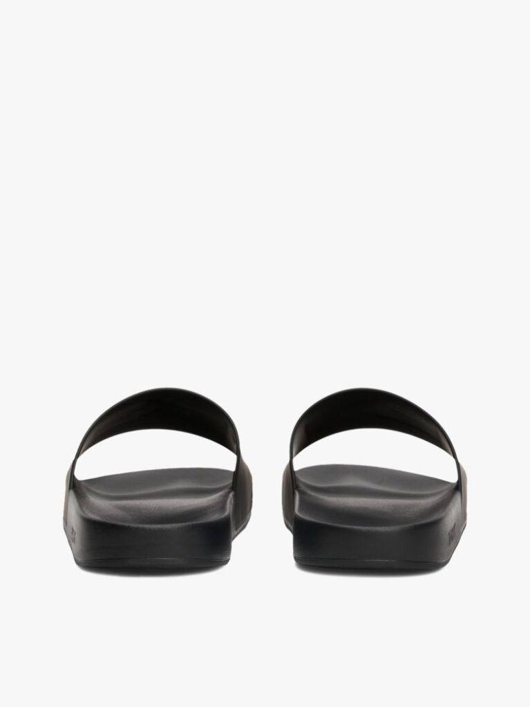 Black Essential Flag Badge Pool Slides  Men