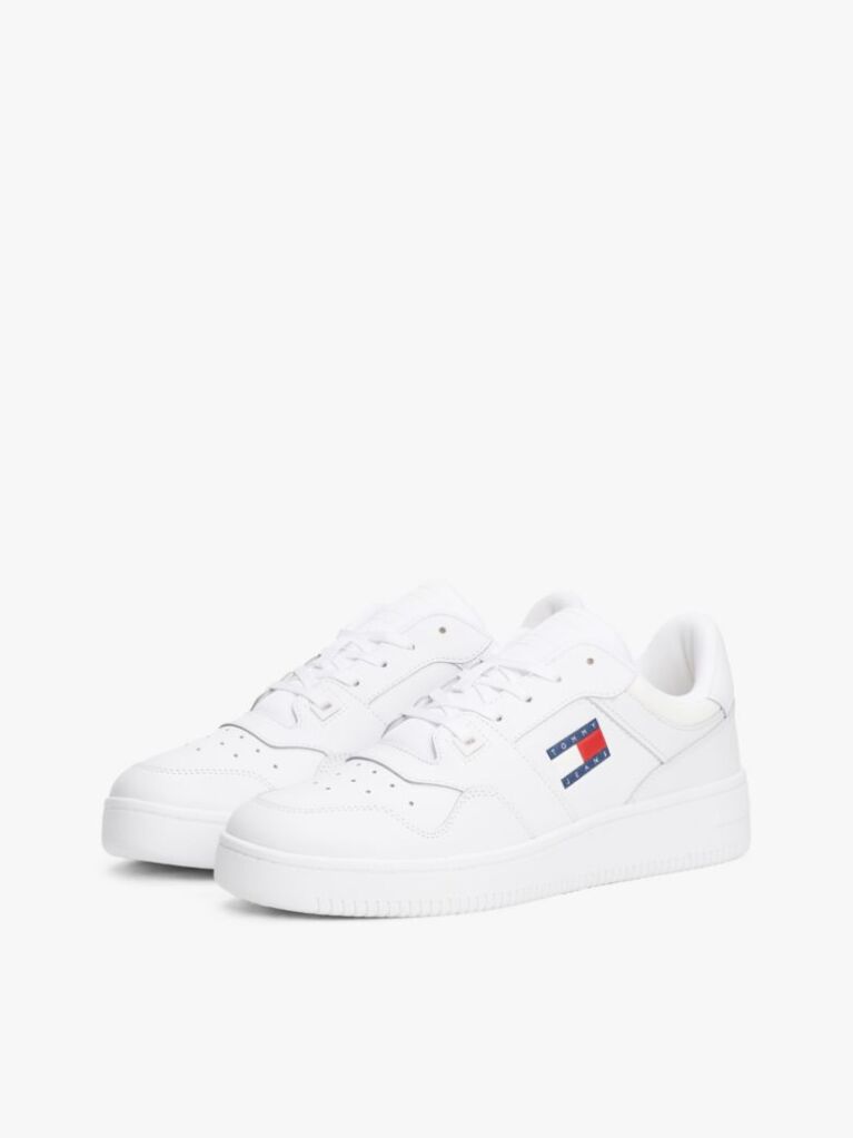 Alb Pantofi Sport Din Piele Retro  Barbati